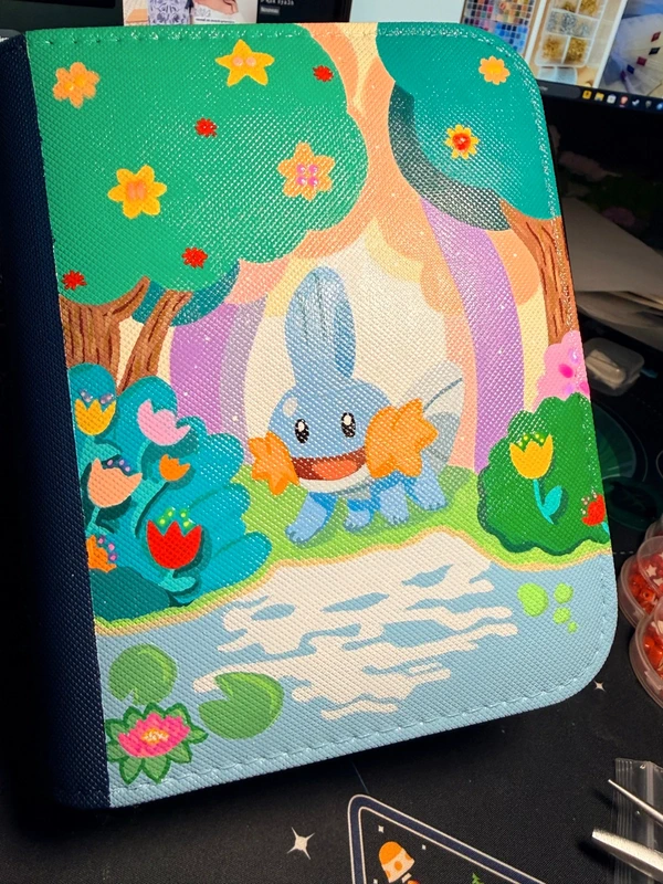 Binder Pokémon personnalisé peint à la main, Gobou