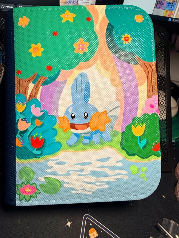 Binder Pokémon personnalisé peint à la main, Gobou